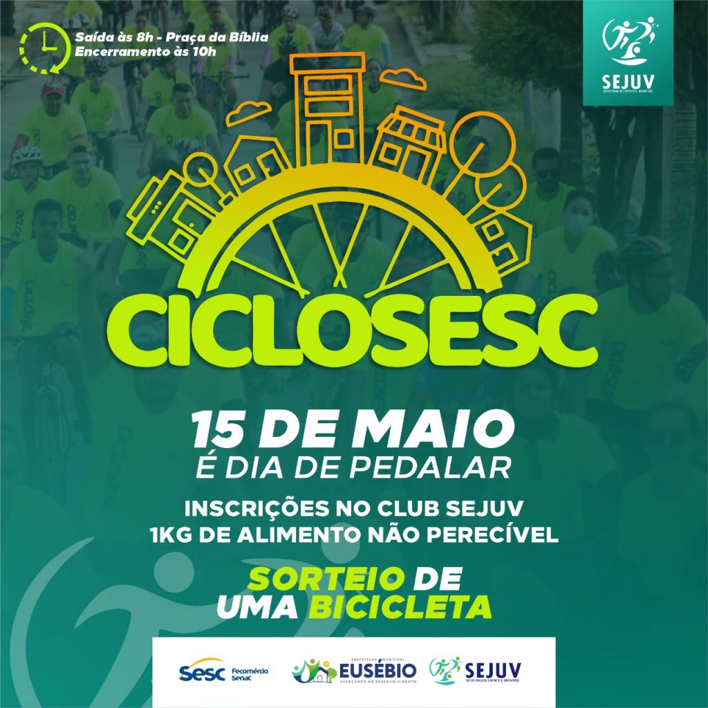Sejuv realiza inscrições para CicloSesc Eusébio que será realizado dia 15 deste mês