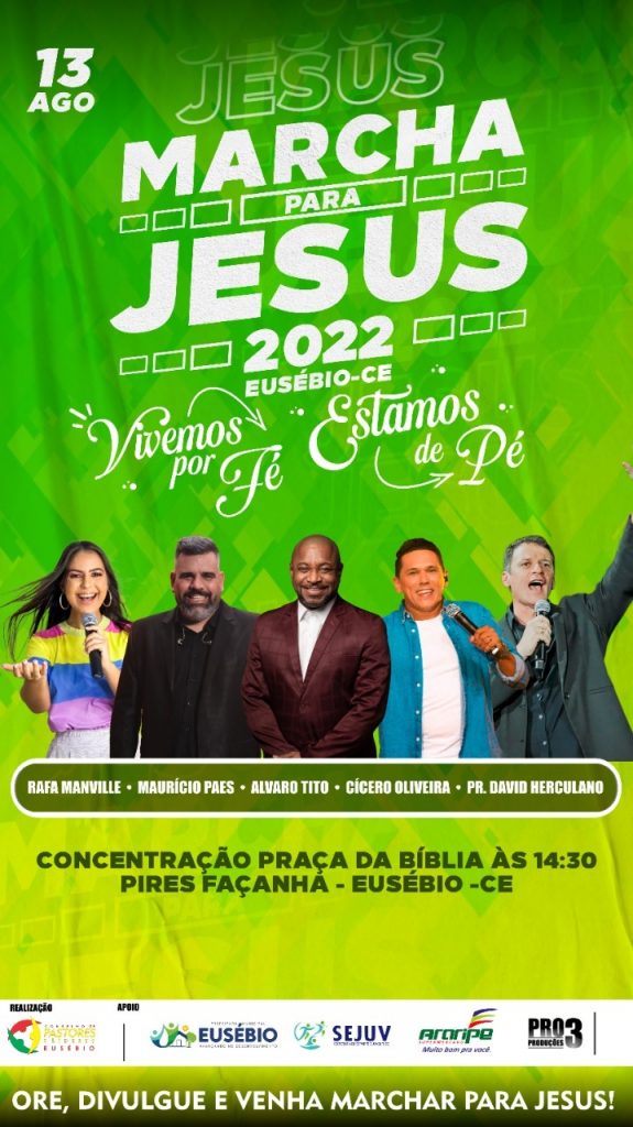 16ª Marcha para Jesus de Eusébio será realizada neste sábado