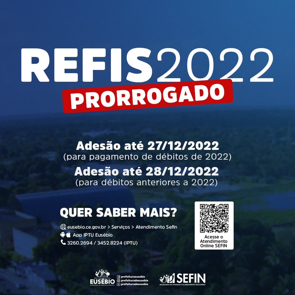 Secretaria de Finanças de Eusébio estende o prazo de vigência do REFIS para que o contribuinte entre 2023 com as contas em dia