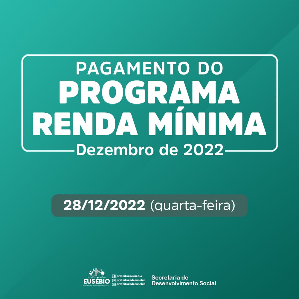 Prefeitura de Eusébio paga o benefício do Renda Mínima no dia 28 de dezembro