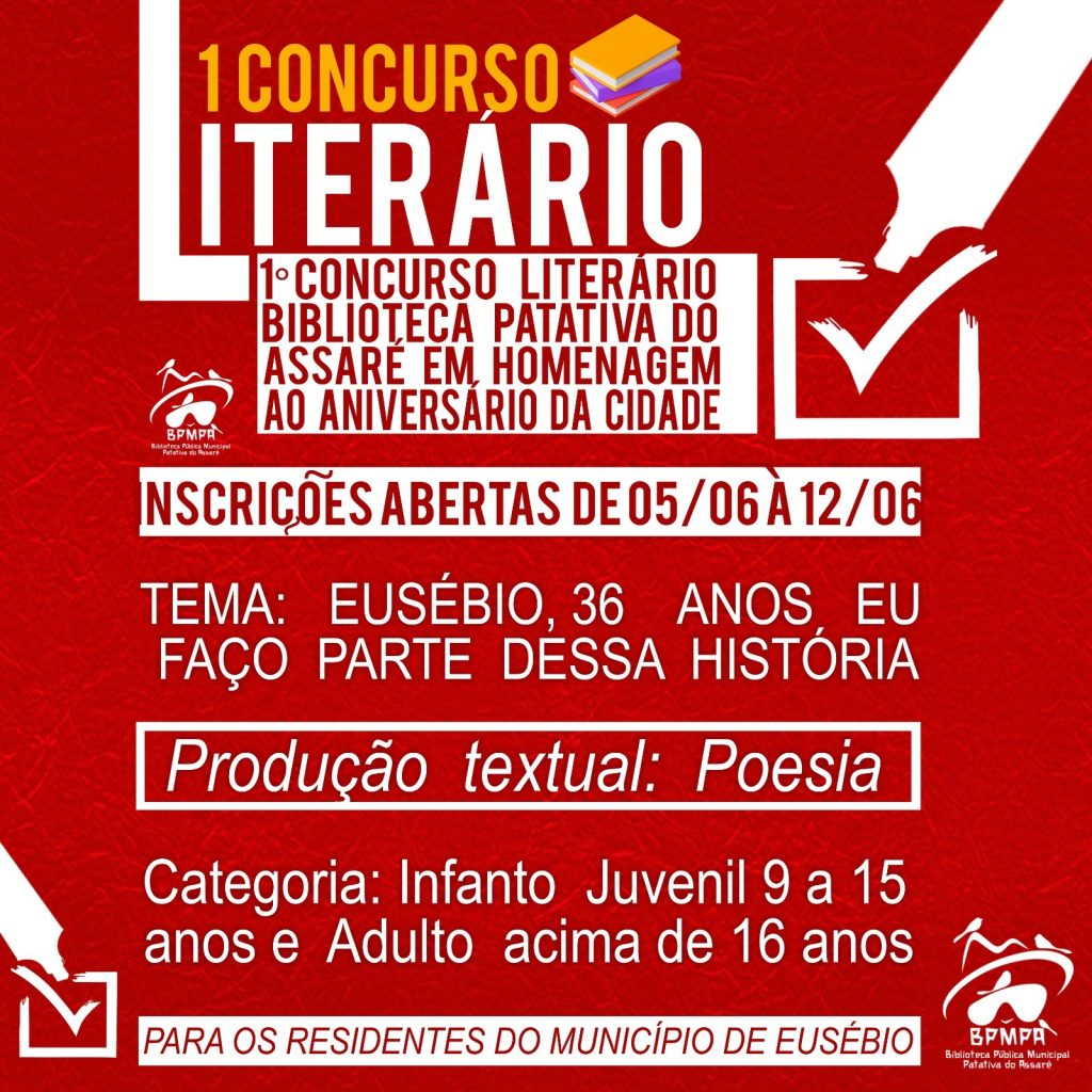 Biblioteca Patativa do Assaré lança Concurso Literário