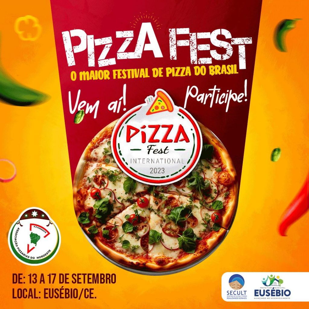 Pizza Fest 2023 é realizado de 13 a 17 de setembro no Eusébio e contará com participante do Masterchef