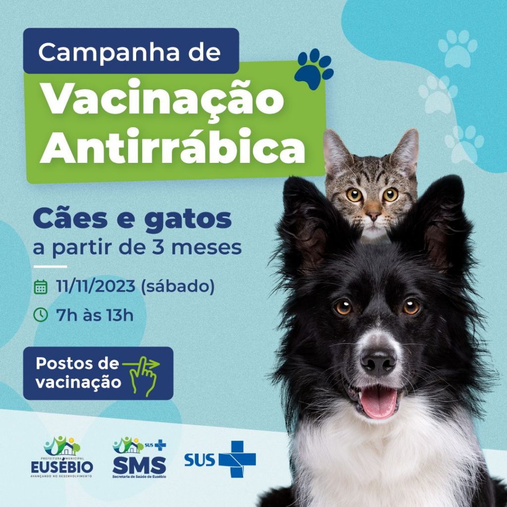 Prefeitura de Eusébio realiza Dia D da vacinação antirrábica no próximo sábado
